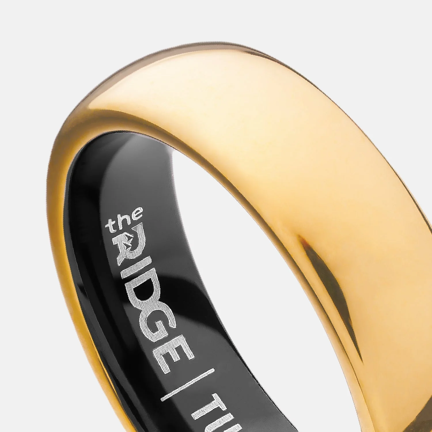Ridge 6mm Rounded Ring Set - 24K Gold - Image 4