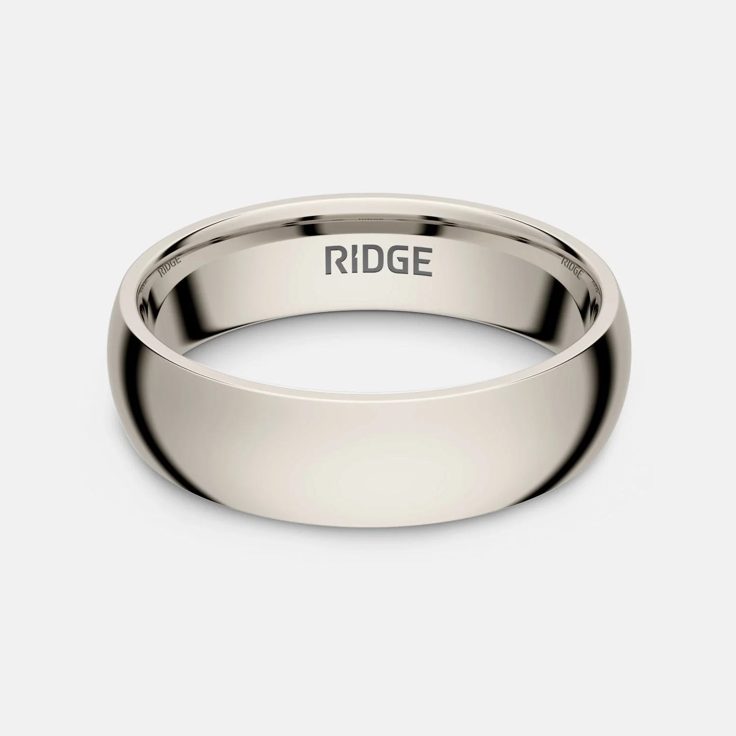 Ridge 6mm Rounded Ring Set - Platinum | Tantalum - Image 2