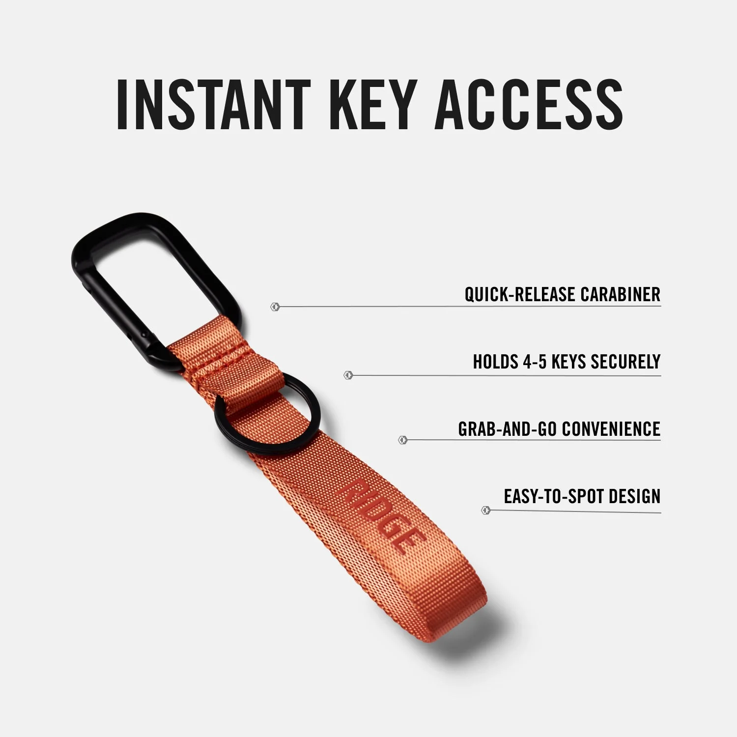 Ridge Keychain - Basecamp Orange - Image 7