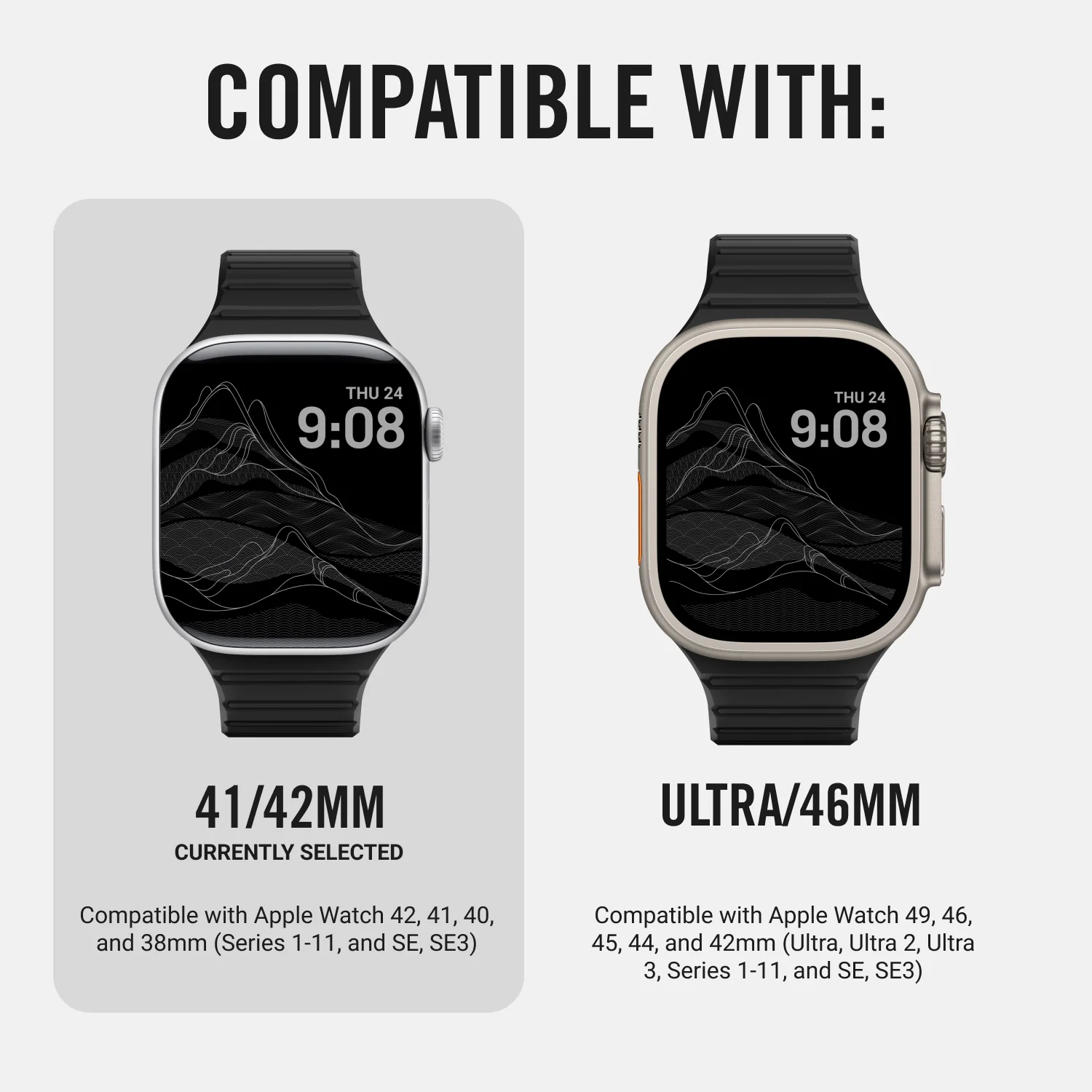 Everyday Watch Straps - 41/42mm - Matte Black - Image 10