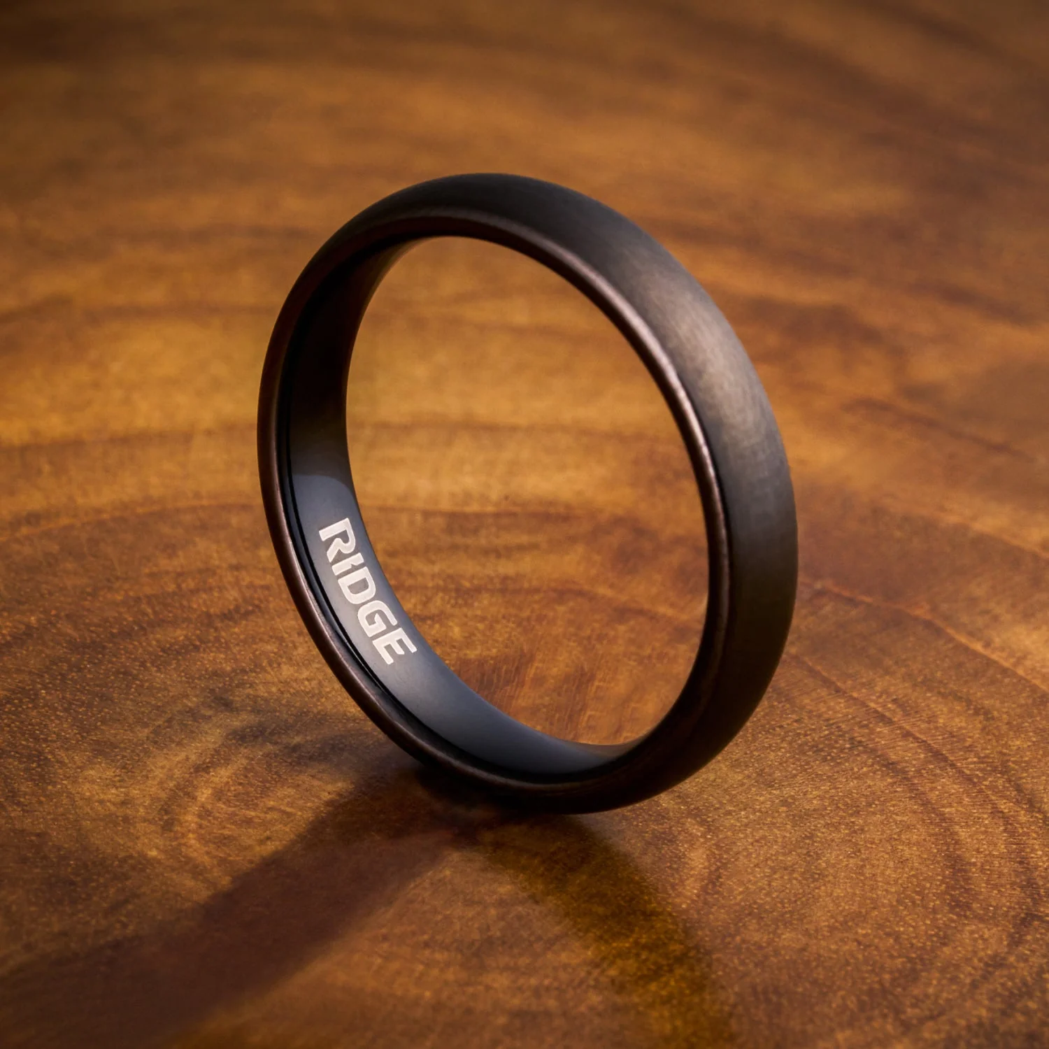 Ridge 4mm Rounded Ring Set - Gunmetal - Image 6