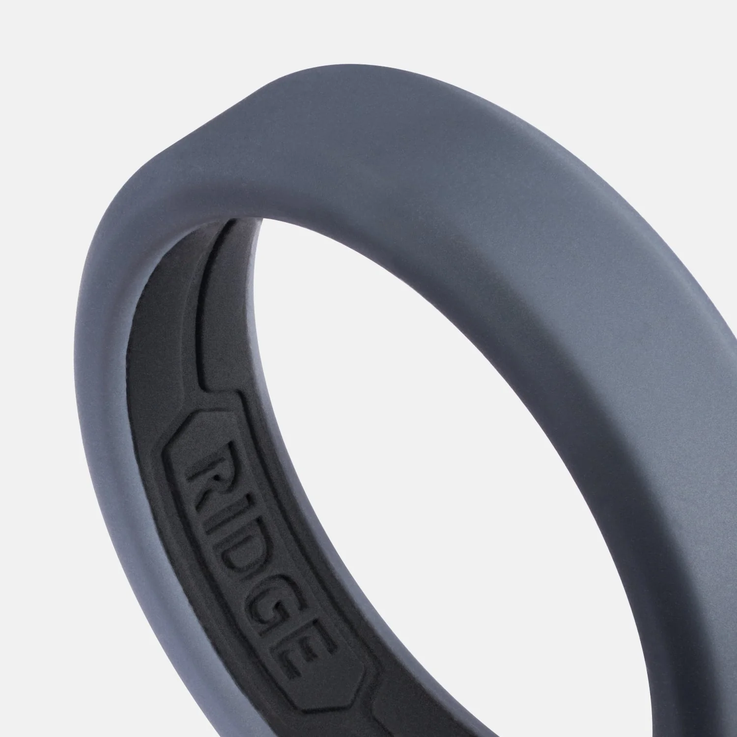 Ridge 6mm Silicone Ring Set - Gunmetal - Image 4