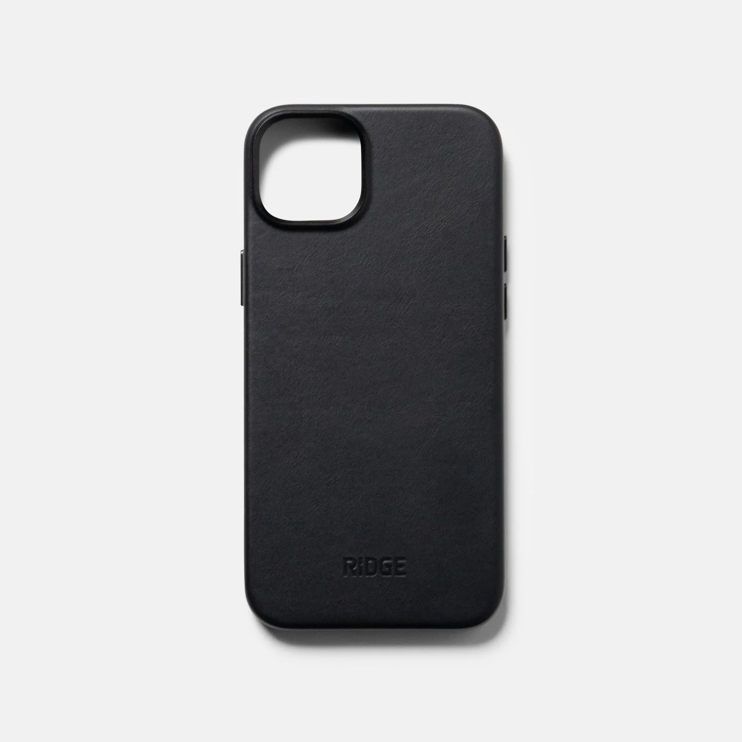 Ridge Phone Case - Midnight Black Leather - iPhone 15 Plus
