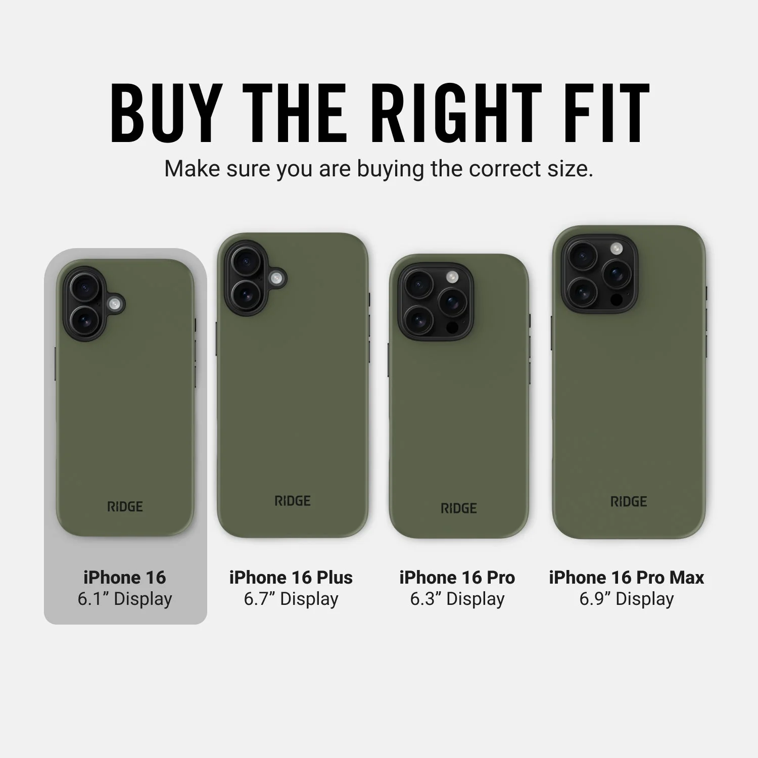 Ridge Phone Case - Matte Olive - iPhone 16 - Image 10