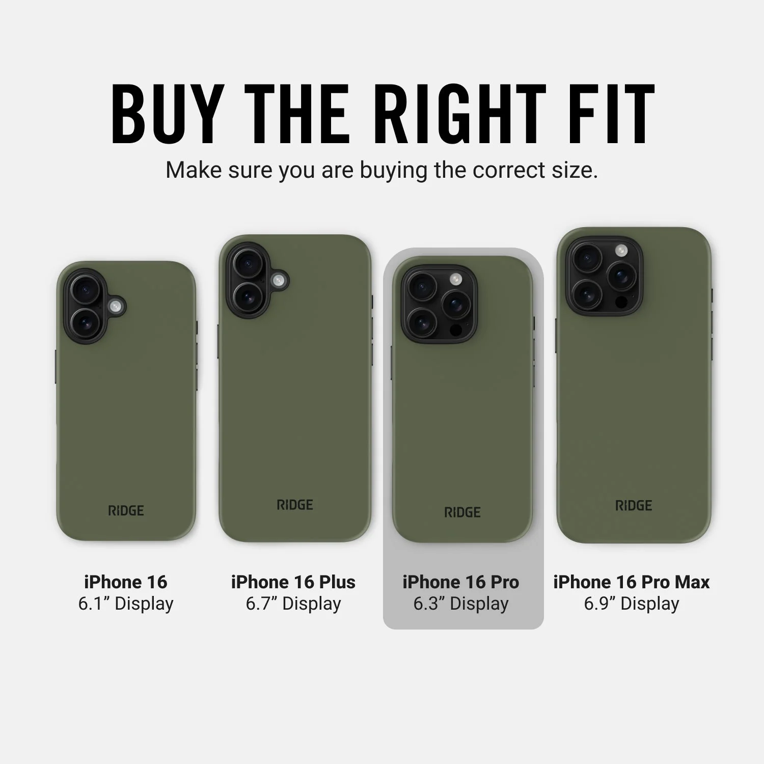 Ridge Phone Case - Matte Olive - iPhone 16 Pro - Image 10