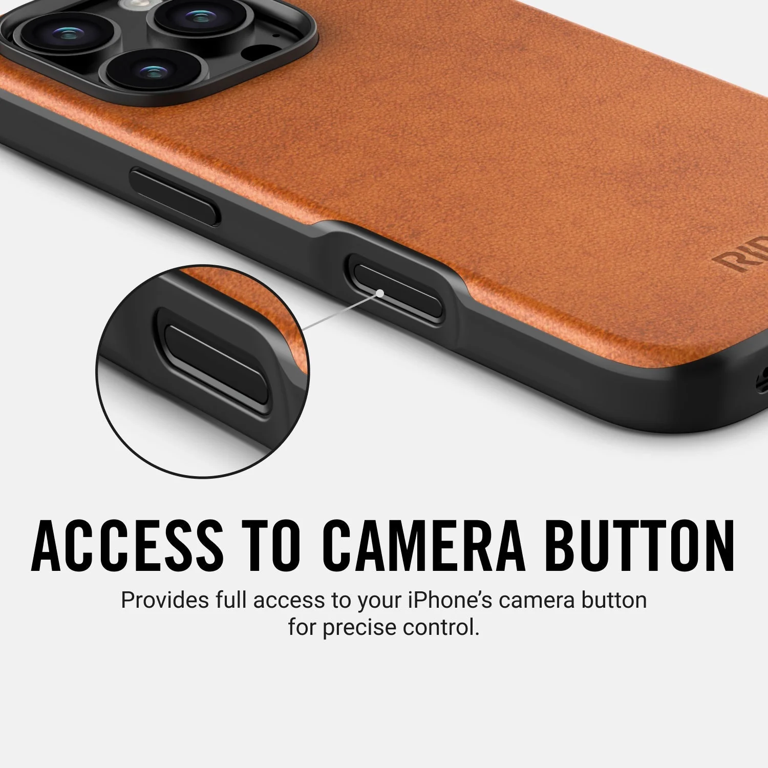 Ridge Phone Case - Tobacco Brown Leather - iPhone 16 Pro - Image 10