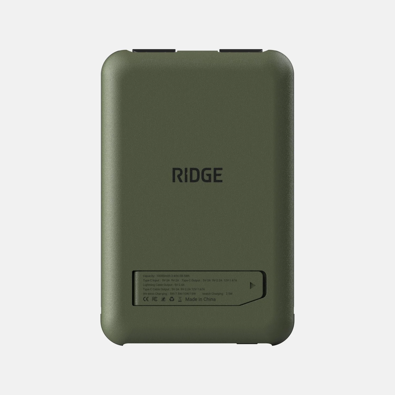 Ridge Power Bank - 10k mAh Bundle - Matte Olive - 2-Pack - Image 3
