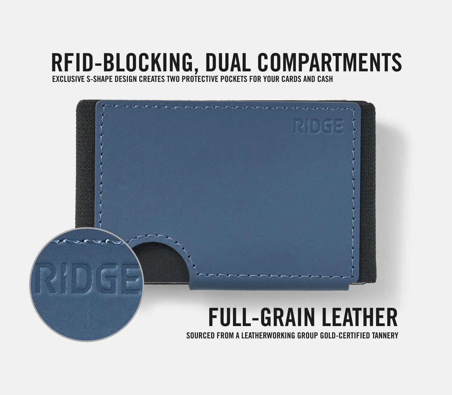 Ridge Biflex  - Cobalt Blue Leather - Image 6